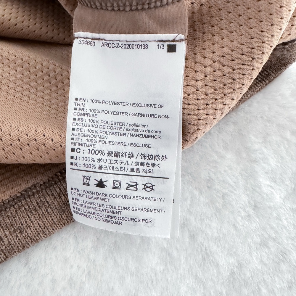 Arc’teryx Laina Dress Jute Heather Cream Short Sleeve Mock Neck Brown - Picture 9 of 10
